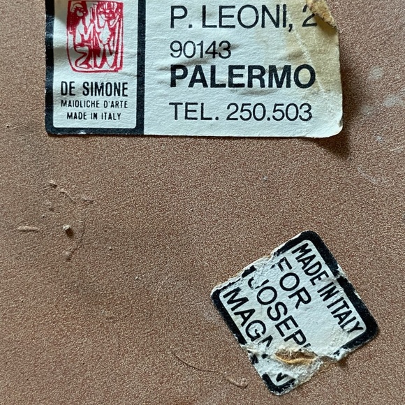 VTG 1960s 1970s Italian Ceramic Tile Radishes Art or Trivet - Picture 8 of 9